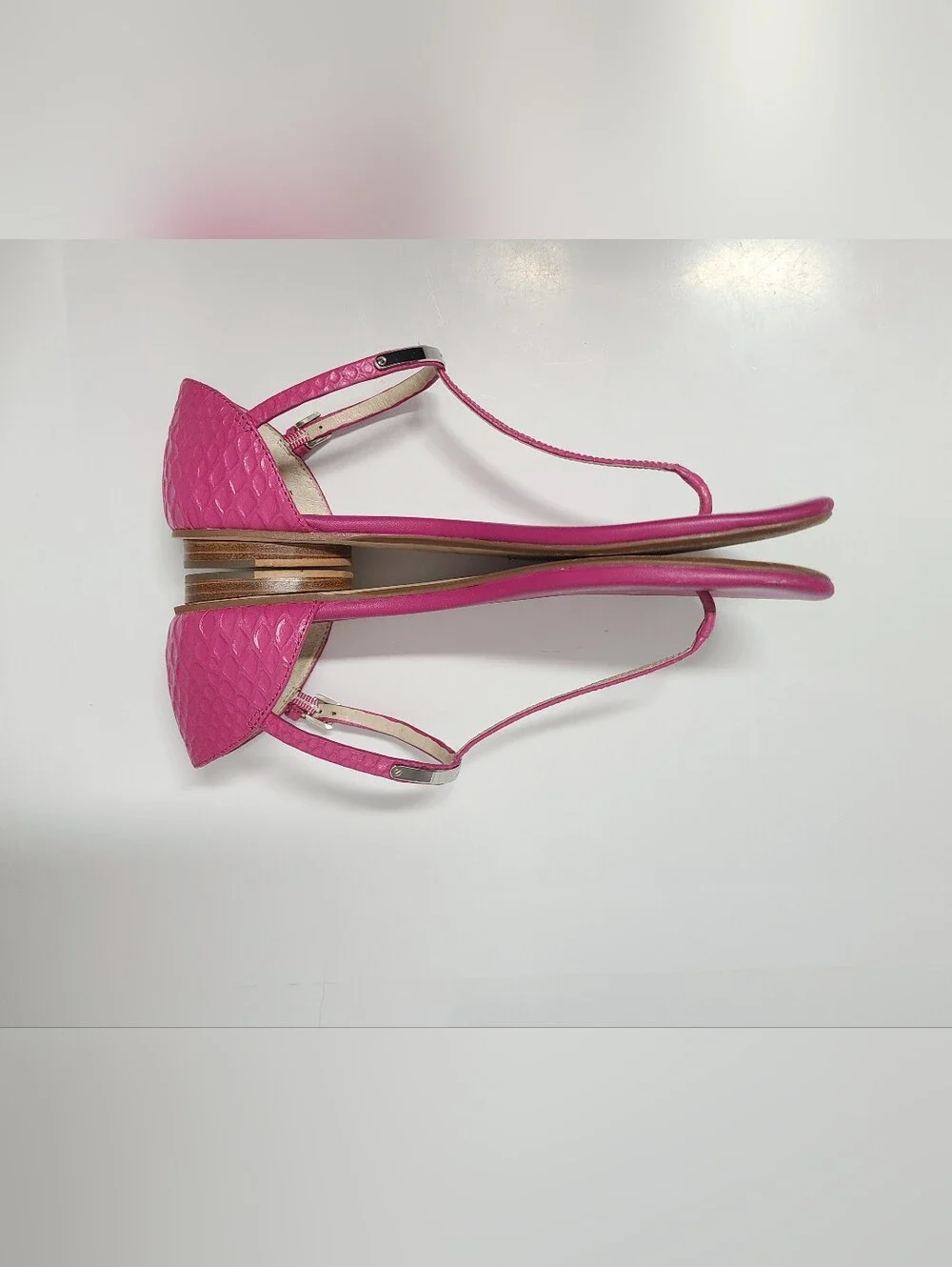 MICHAEL Michael Kors Kristen Flat Thong Sandals Fuchsia Pink Sz 8½